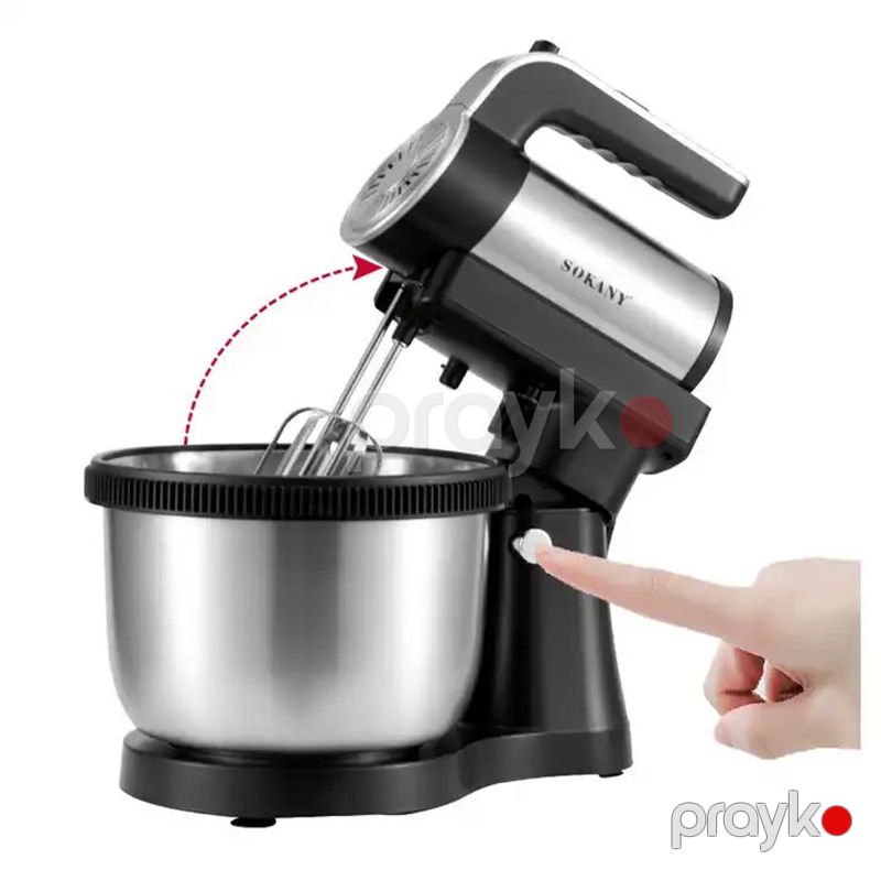 Sokany Mikser Yüksək Keyfiyyətli Yoğurma Maşını 1000W Yüksək Güclü Tort Mikser Tutum 4L — Blenderlər, xırdalayanlar və mikserlər, Bakı (5)