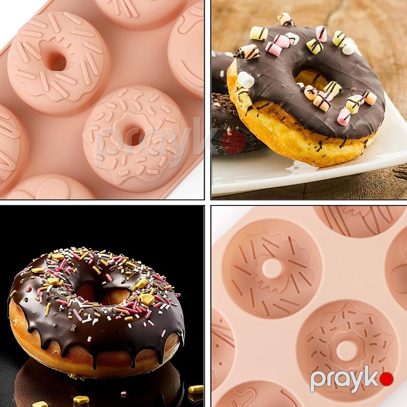 Bənövşəyi Mavi rengli Donuts üçün Silikon Qəlib 6 Yeri olan silikon keks qabı yapışmayan ponçik qəlibi — Qablar və mətbəx əşyaları, Bakı (4)