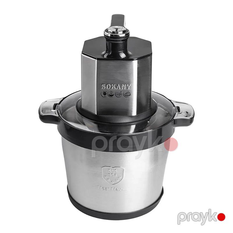 Sokany SK-06033 800 Vt doğrayıcı 8 litrlik qab, Paslanmaz Polad bıçaq, ətçəkən doğrayıcı — Blenderlər, xırdalayanlar və mikserlər, Bakı (2)