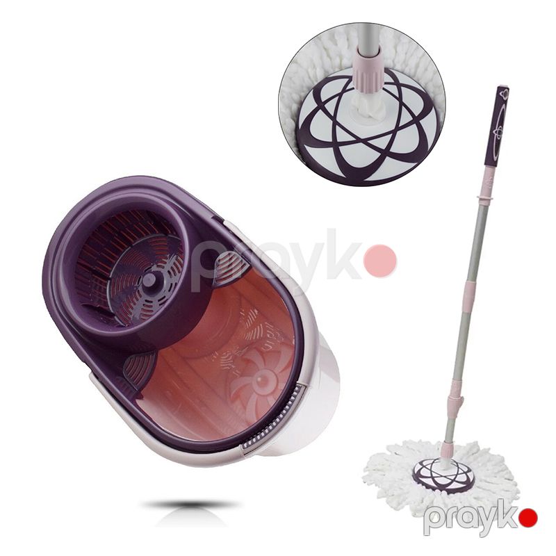 Titiz Döşəmə Temizlik Seti 180 Derece Döner Mikrofiber Mop Paspas Başlıq 10 Lt TP-667 Avtomatik Təmizləmə Temizlik Seti — Mallar, Bakı (4)