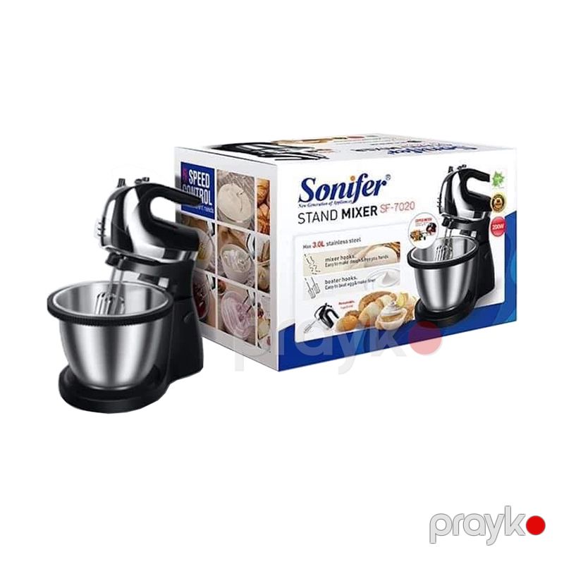 Sonifer SF-7020 Çoxfunksiyalı Portativ Qarışdırıcı Xəmir Qarışdırıcı Xəmir Yoğuran Mikser 200W — Blenderlər, xırdalayanlar və mikserlər, Bakı (6)