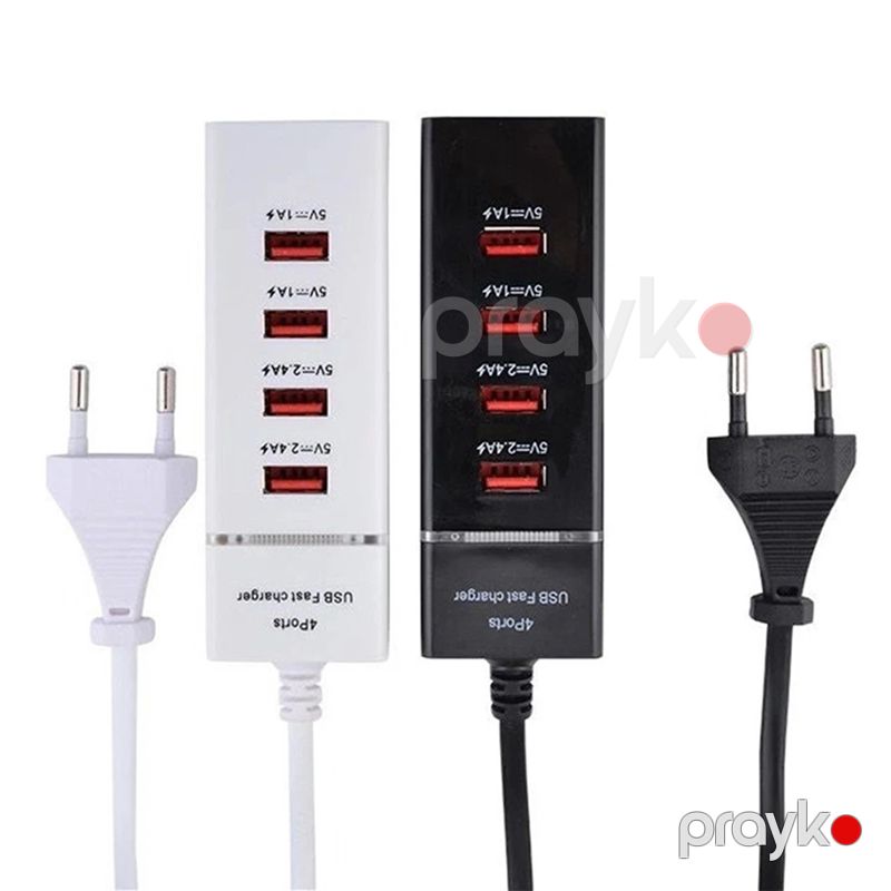 Çox Cərgəli In-line Plug Mobil Telefon Şarj Doldurma Rozetkası 4 USB Şarj Doldurma Cihazı 15W — Mallar, Bakı (6)