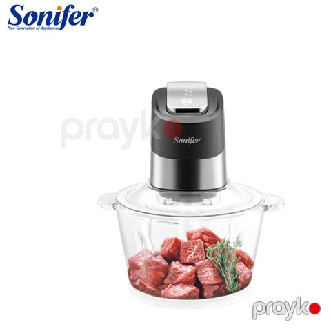 Sonifer SF-8132 - Mətbəx üçün 1.8 Litrlik 400W Elektrik Şüşə Qab Tərəvəz Ət Qida Doğrayıcısı — Bakı