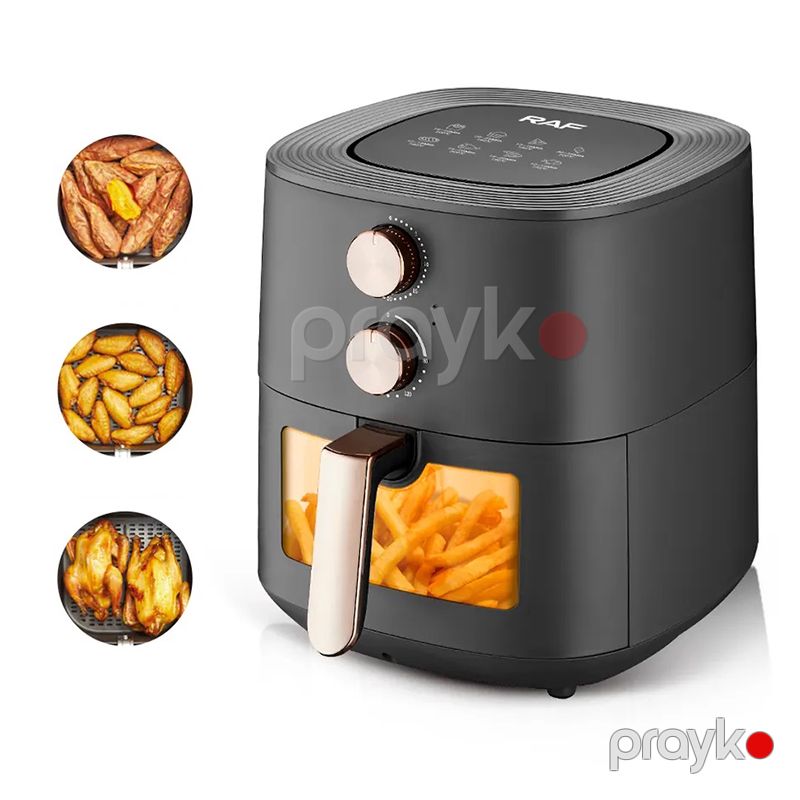 RAF Çoxfunksiyalı Hava Fritöz Görünən Pəncərəyə Sahib Böyük Tutumlu Elektrikli Air Fryer 7.2L Yağzsız Bişirmə Özəlliyi — Digər mətbəx texnikası, Bakı (2)