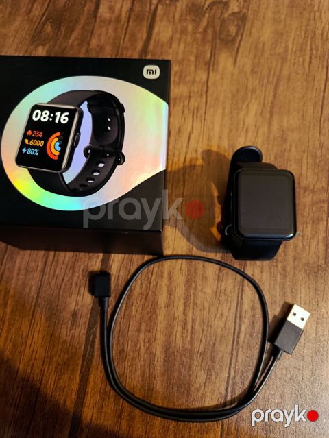 Xiaomi Mi Watch Lite (qutu və şarj kabeli ilə) - Rəng: Qara, kvadrat — Gəncə