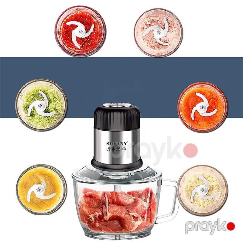 Çoxfunksiyalı Sokany Elektrikli Blender 800W İki Sürət Ayarlı Güclü Ət Çəkən Maşın Yüksək Səmərəli Qida Doğrayıcısı — Blenderlər, xırdalayanlar və mikserlər, Bakı (3)