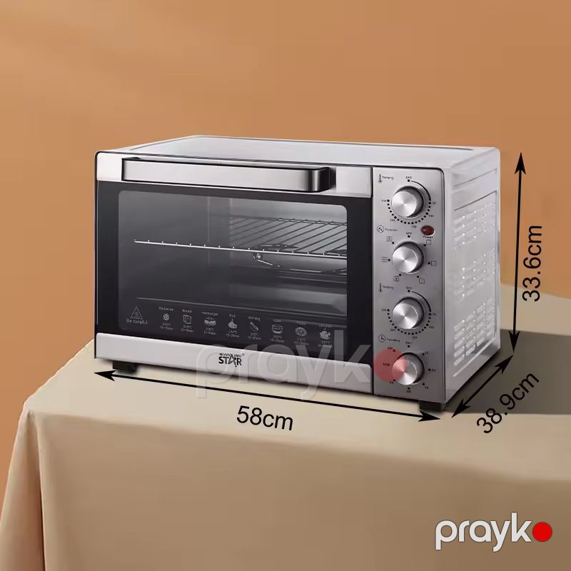 Wınnıng Star ST-9616 Çoxfunksiyalı Elektrikli Mətbəx Sobası Qril Çörək Pizza Hazırlamaq Üçün Soba 1700W — Soba və qrillər, Bakı (5)