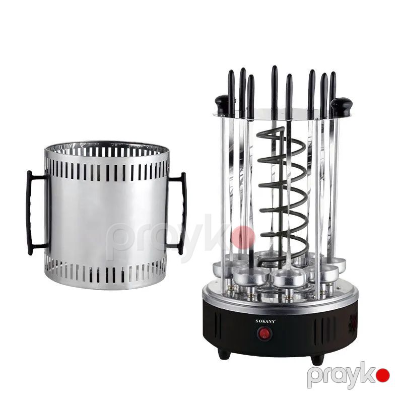 Sokany SK-6113 Elektrikli Manqal Şaquli Portativ Fırlanan Barbekü 1500W — Soba və qrillər, Bakı (3)