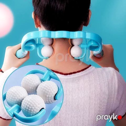Boyun Masajı üçün Roller Manual İkili Masaj Aləti Əzələ Masajı Rolleri — Bakı