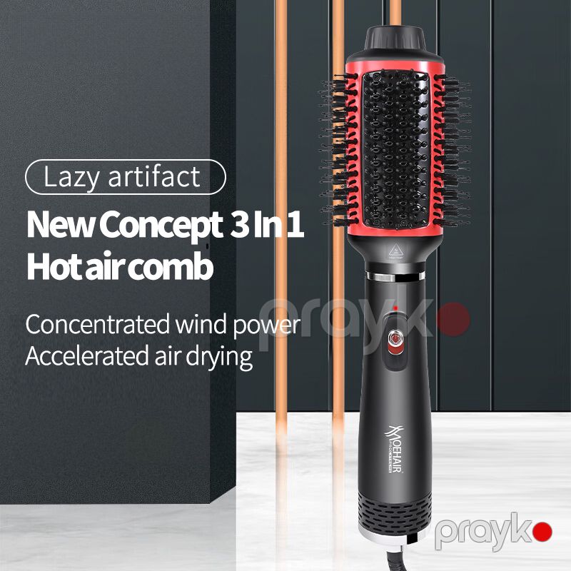 Moehair 2-si 1-də Fen Fırçası Saç Şəkilləndirici Fen Saç Quruducu Fen Saç Düzləşdirici Fen Fırçası,Hair Dryer Styler & Volumizer — Fən, Bakı (2)