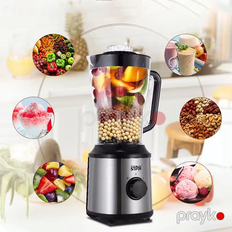 Winning Star ST-5504 Çoxfunksiyalı Blender Yüksək Keyfiyyətli Üyüdücü Başlıqlı Blender 350W Gücündə — Blenderlər, xırdalayanlar və mikserlər, Bakı (3)