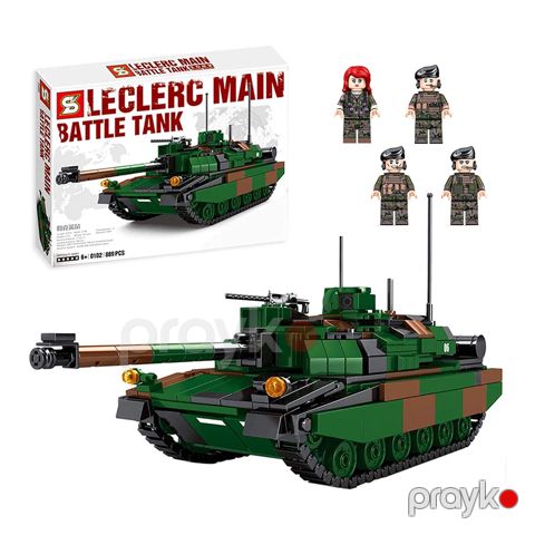 Leclerc Əsas Döyüş Tankı SY0102 Konstruktor Hərbi Tank Blok Kərpicləri 889 ədəd — Bakı
