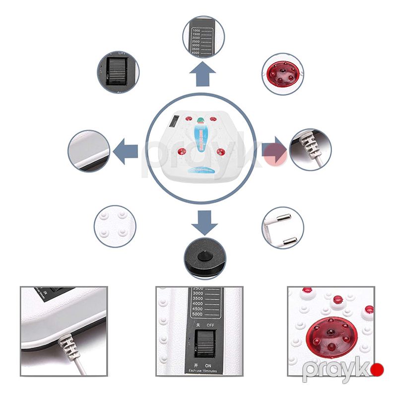 Healvian Elektrikli Vibrator Ayaq Masajı Yorğunluğu Rahatlaşdıran İnfraqırmızı Akupunktur Relaxasiya Ayaq Masajı 3W 40 — Masaj aparatları, Bakı (6)