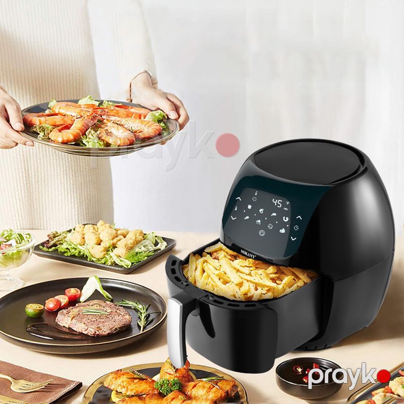 Böyük Tutumlu Sokany SK-8012 Rəqəmsal Air Fryer 8L Rəqəmsal İdarəetməli LED Displey Hava Fritözü 1800W — Digər mətbəx texnikası, Bakı (3)