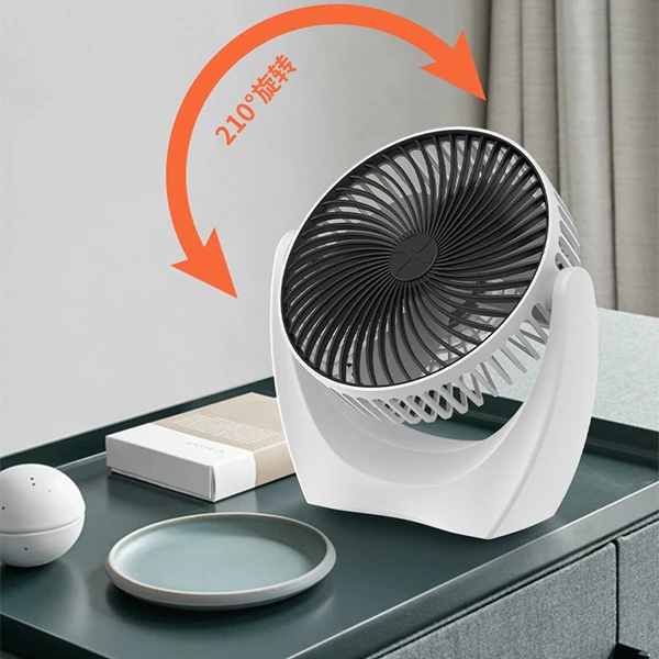 3 həddli güclü və kompakt fırlanan ventilyator Colorful Desktop Fan USB və akumulyatorlu — Mallar, Bakı (3)