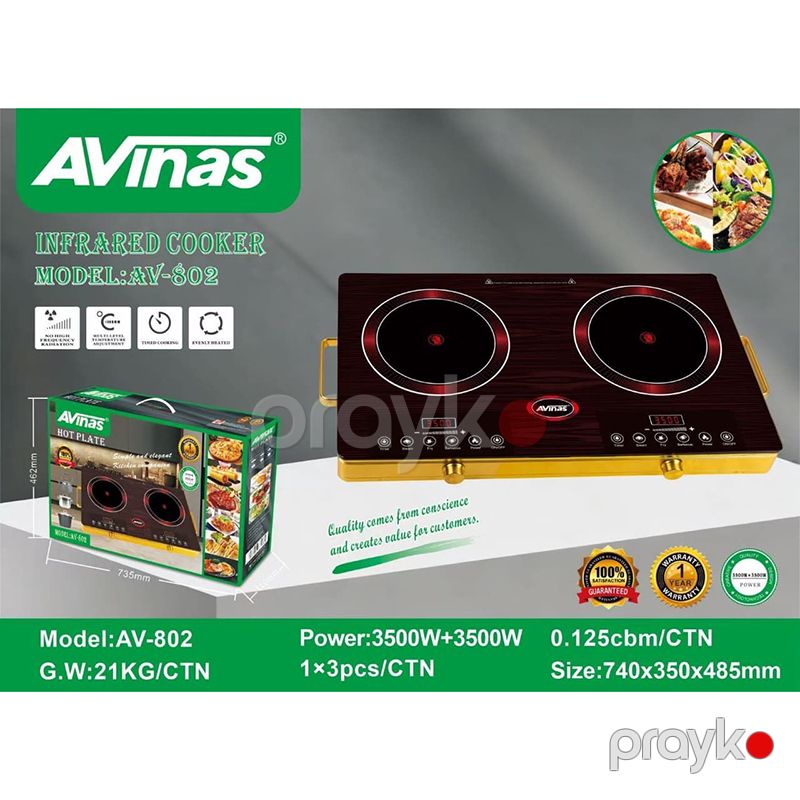 Avinas AV-802 Bişirmə Sobası və Elektrikli İnfraqırmızı Soba İsti Plitə İnfraqırmızı Soba Elektrikli soba Avinas AV-802 — Plitələr, Bakı (3)