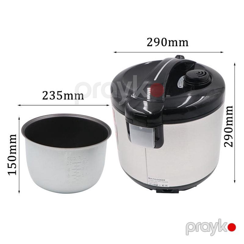 RAF R.166B Elektrikli Qazan Led Displeyli Qazan Airfryer 900W Parovarka Davamlı Buxar Qazani — Qablar və mətbəx əşyaları, Bakı (6)