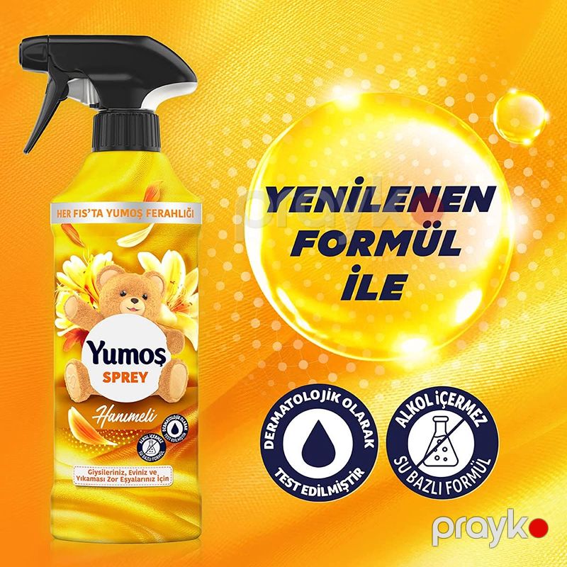 Yumoş Sprey Yıkaması Zor Eşyalar İçin Hanımeli 450 ml Sarı — Mallar, Bakı (6)