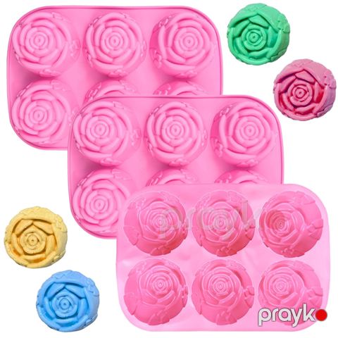 Lovesmile Silikon gül qəlibi qızılgül, sabun üçün çəhrayı silikon qəlib, pudinq üçün silikon qəlib, çiçək tort hazırlayıcı — Bakı