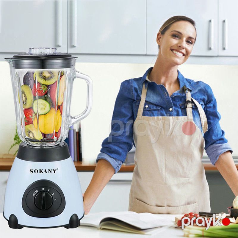 Sokany Şirəçəkən Blender 400W 3 Sürət Ayarlı 2-si 1 Arada Amerika Üslubunda Şüşə Blender 1.5 L — Blenderlər, xırdalayanlar və mikserlər, Bakı (3)