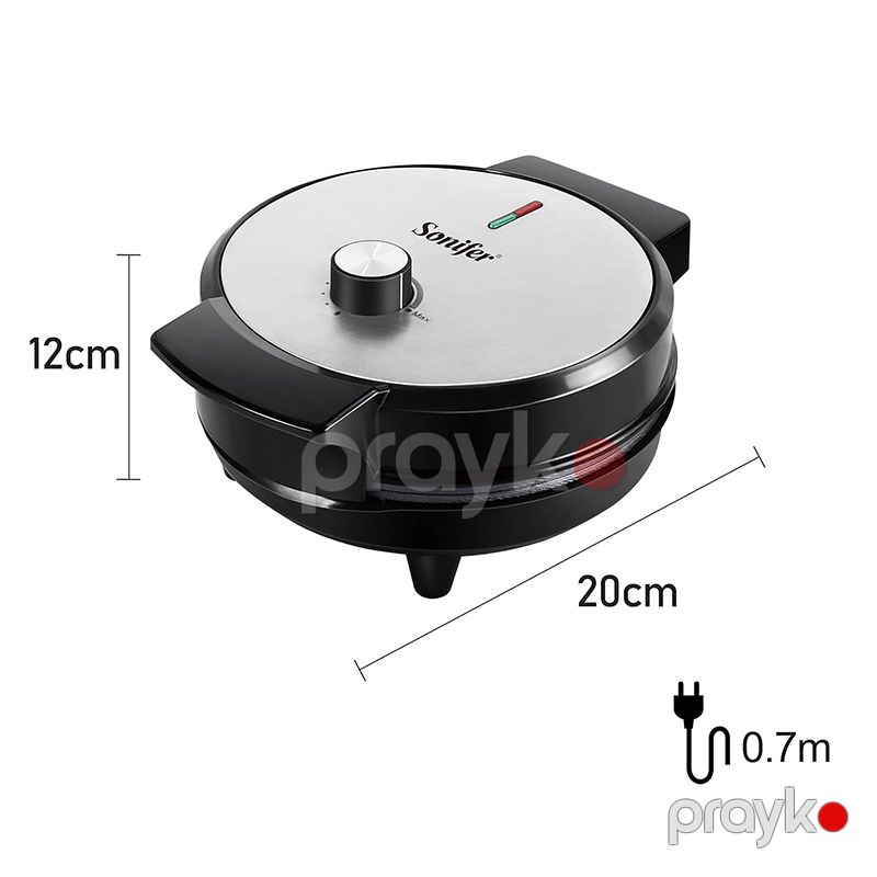 Sonifer SF-6084 220v Termostat Nəzarətli Yuvarlak Elektrikli Toster Böyük Tutumlu Waffle Hazırlayıcı 1000W — Toster və vaflyasıcı, Bakı (6)