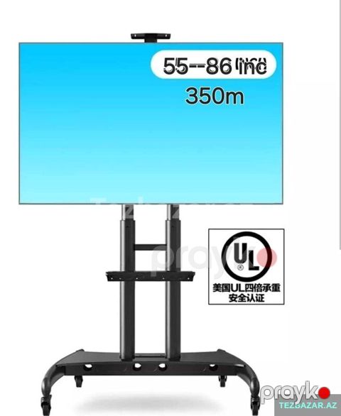 Təkərli sürülə bilən tv steünd satılır — Bakı