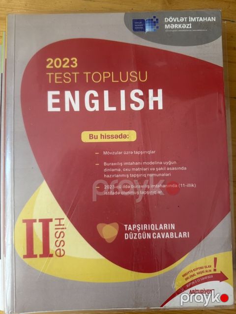 İngilis dili Testlər 11-ci sinif, DİM, 2-ci hissə, 2023 il — Bakı