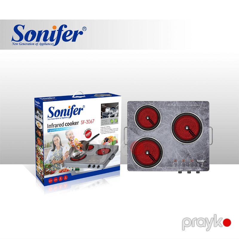 Sonifer SF-3067 - Üç Ocaqlı İnfraqırmızı Soba Üç Plitə Parlaq Soba 3500W Güc — Plitələr, Bakı (3)