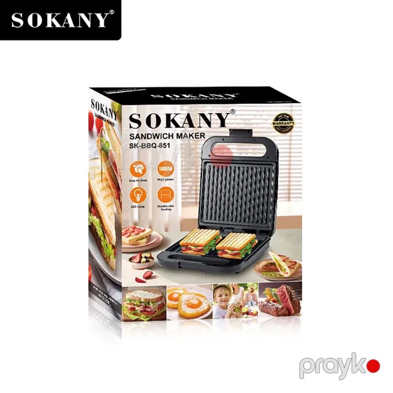 Sokany SK-BBQ-851 Çoxfunksiyalı Elektrikli Toster Sandviç Biftek İzgaralar Hazırlayıcı Toster 1400 W — Toster və vaflyasıcı, Bakı (6)
