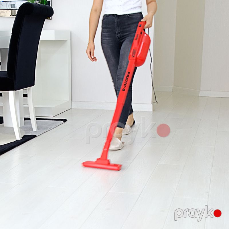 Pratic-S P 1200 Torbasız Şaquli Əl Tozsoranı Praktik Qırmızı Torbasız Tozsoran Yüksək Vaakumlu Elektrik Süpürgesi — Tozsoran, Bakı (5)