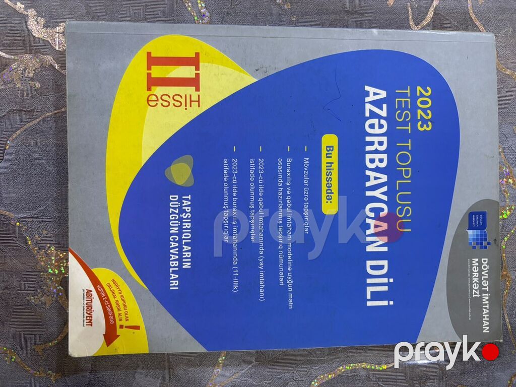 Azərbaycan dili Testlər 11-ci sinif, DİM, 2-ci hissə, 2023 il — Kitablar, Bakı (2)