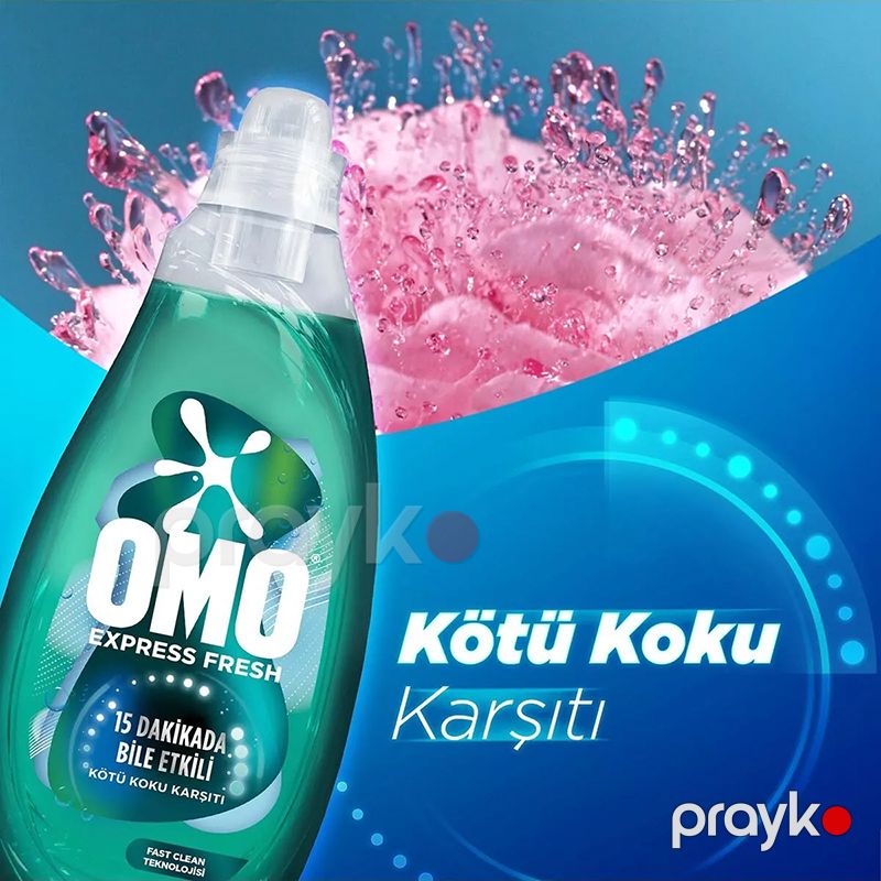 Omo Express Fresh Pis Qoxuya Qarşı 1.480 Ml Təzə Kimi Ağ və Rəngli Geyimlə Üçün Maye Yuyucu Beyaz Renkliler Deterjanı — Mallar, Bakı (3)