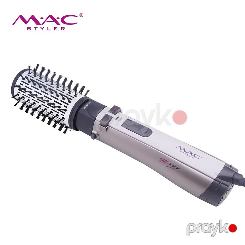 Peşəkar Mac Styler 3-ü 1-də Saç Qurutma Feni Avtomatik Fırlanma Özəlliyi ilə Saç Düşləşdirici Saç Hamarlaşdırıcı İsti Fırça Başlıq — Fən, Bakı (2)