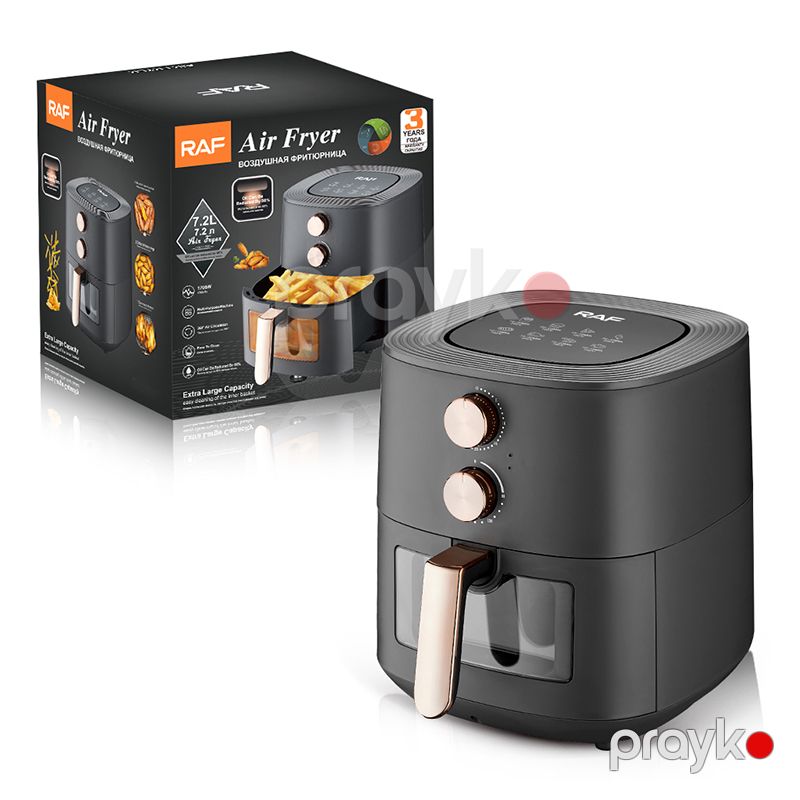 RAF Çoxfunksiyalı Hava Fritöz Görünən Pəncərəyə Sahib Böyük Tutumlu Elektrikli Air Fryer 7.2L Yağzsız Bişirmə Özəlliyi — Digər mətbəx texnikası, Bakı (8)
