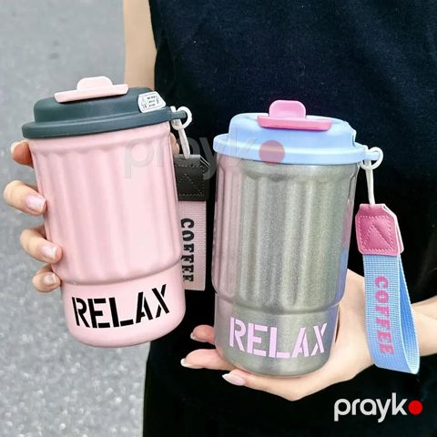 Termos 450ml Paslanmayan Polad Bottle Vakuum Rolex Termos Qəhvə Çay Su Termosu səyahət üçün fincan — Bakı
