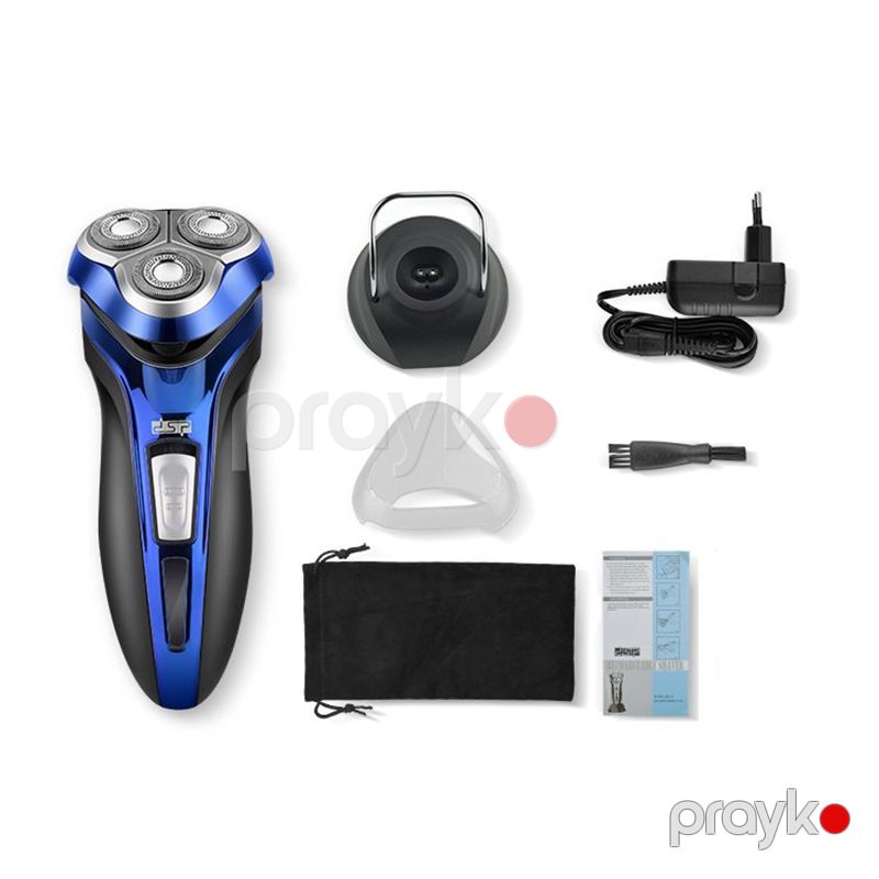 Peşəkar DSP Blue Elektrikli 3D Təraş Maşını 600mAH Kişilər Üçün Yaş və Quru Üz Saqqal Təraş Maşını — Usturalar, trimmerler və epilyatorlar, Bakı (3)