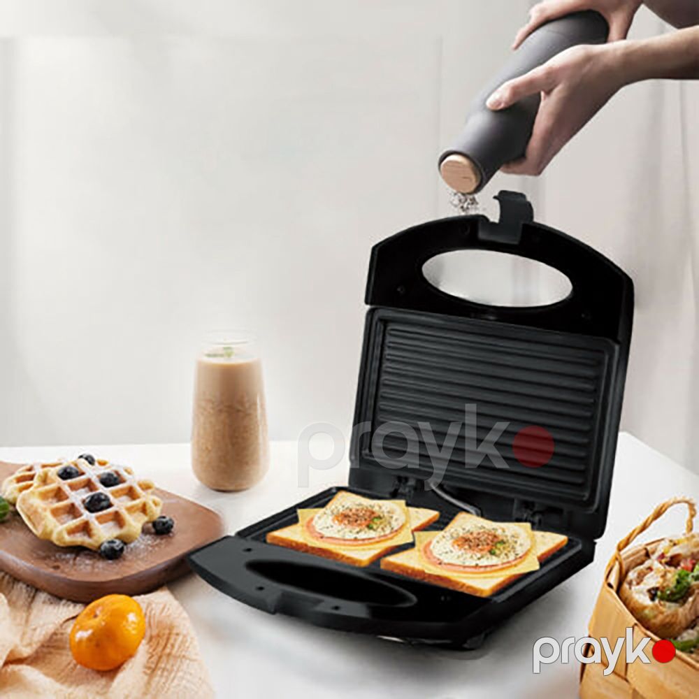 Mini Çörək Tosteri 750Vt Evdə Yapışmayan İkitərəfli Qızdırılabilən Toster — Toster və vaflyasıcı, Bakı (2)