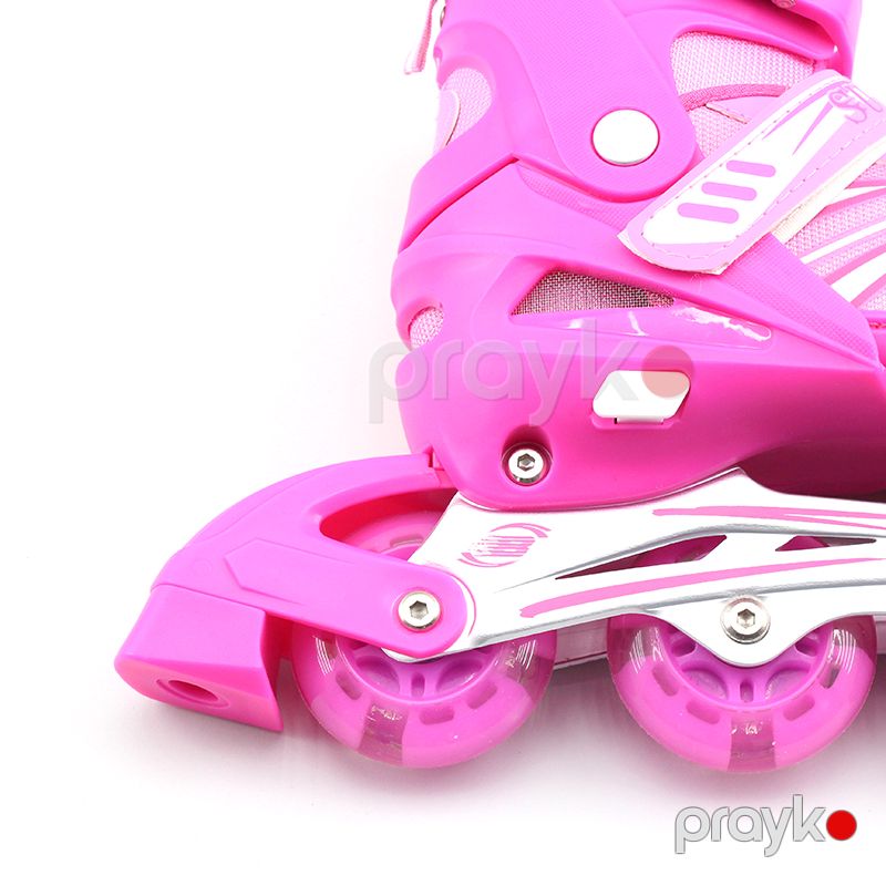 FeiBao Tənzimlənən LED Flaş Roller Skating Shoes Rolik Pink Feibao Rolik — Geyim, ayakkabı, aksesuarlar, Bakı (4)