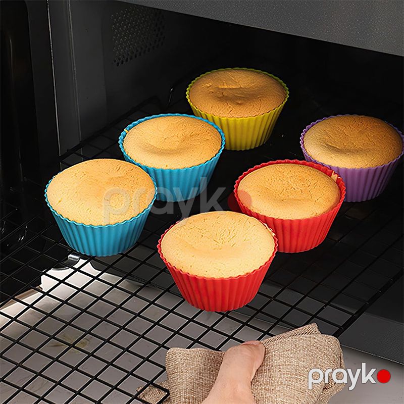 Sevimli mini silikon fincan keks qəlibi dəsti 12li Mini Silikon Muffin Kek Kalıbı qida dərəcəli silikon kek qabı — Qablar və mətbəx əşyaları, Bakı (6)