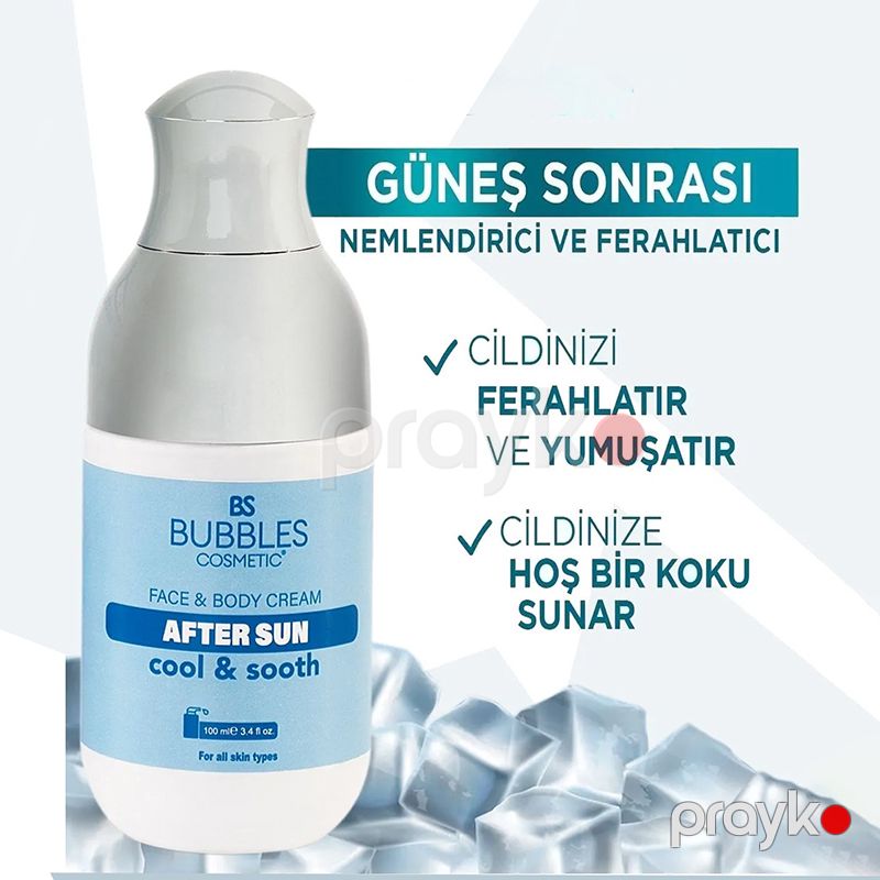 Günəşdən Sonra Bədən Nəmləndirici Təravətləndirici Nəmrəndirici Krem Bs Bubbles Cosmetic Günəş Sonrası Krem 100ml — Gözəllik və səhiyyə, Bakı (4)