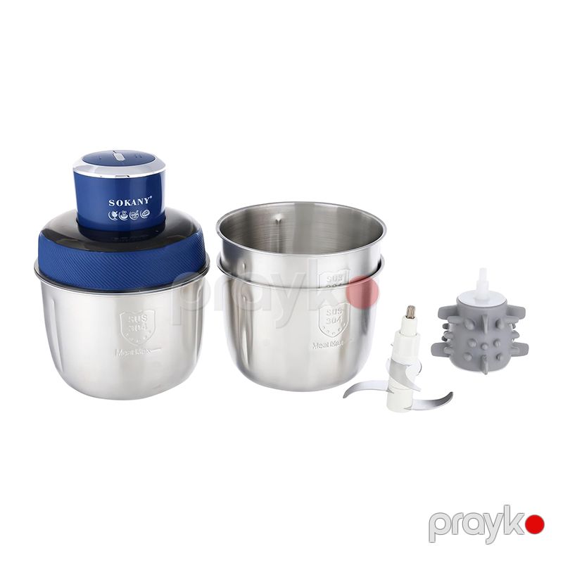 Sokany SK-7030 Çoxfunksiyalı Elektrikli Doğrayıcı Tərəvəz Ət Doğrayıcı İki Sürətli Doğrayıcı 500W — Blenderlər, xırdalayanlar və mikserlər, Bakı (3)