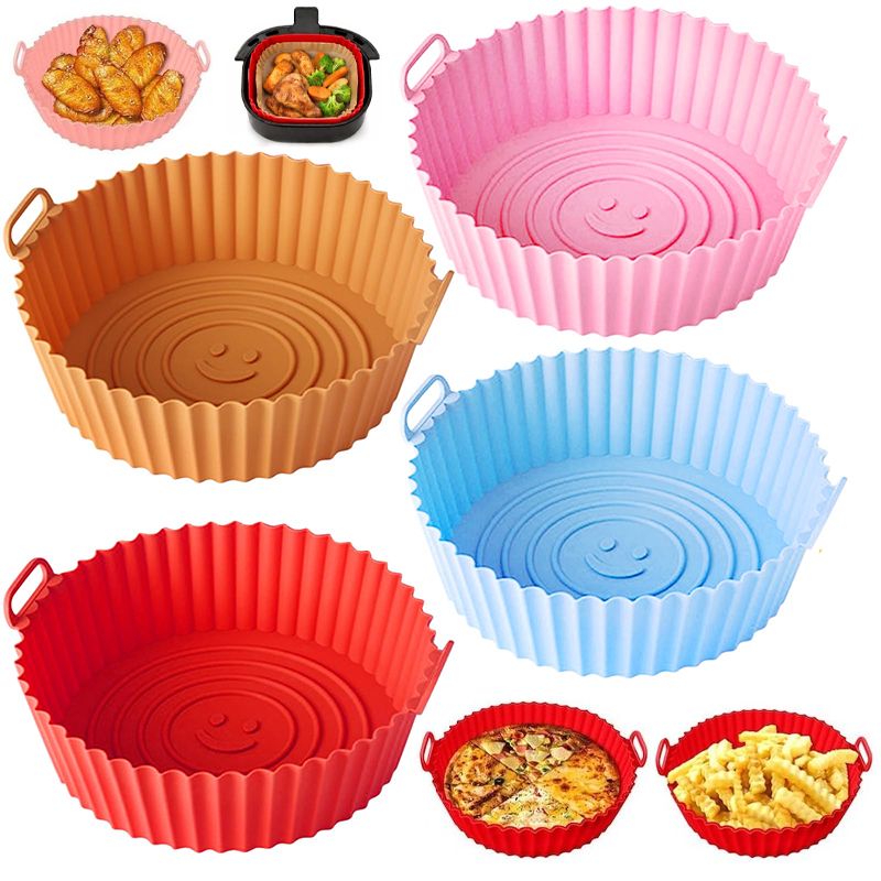 Təkrar İstifadə Edilə Bilən Silikon Fritöz Qızartma Qabları İdeal Qalınlıqda Silikon Bişirmə Tavası — Qablar və mətbəx əşyaları, Bakı (2)