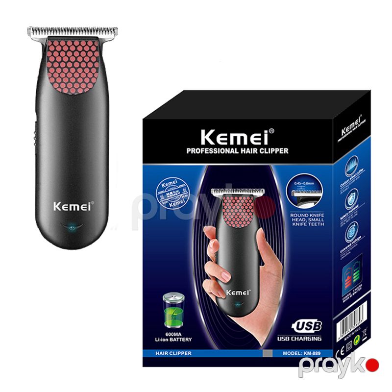 Kemei Şarj Edilə Bilən Simsiz Portativ Saç Kəsmə Makası 3 Müxtəlif Başlığa Sahib Saç Təraş Maşını Elektrikli Mini Saqqal Kəsmə Maşını — Usturalar, trimmerler və epilyatorlar, Bakı (6)