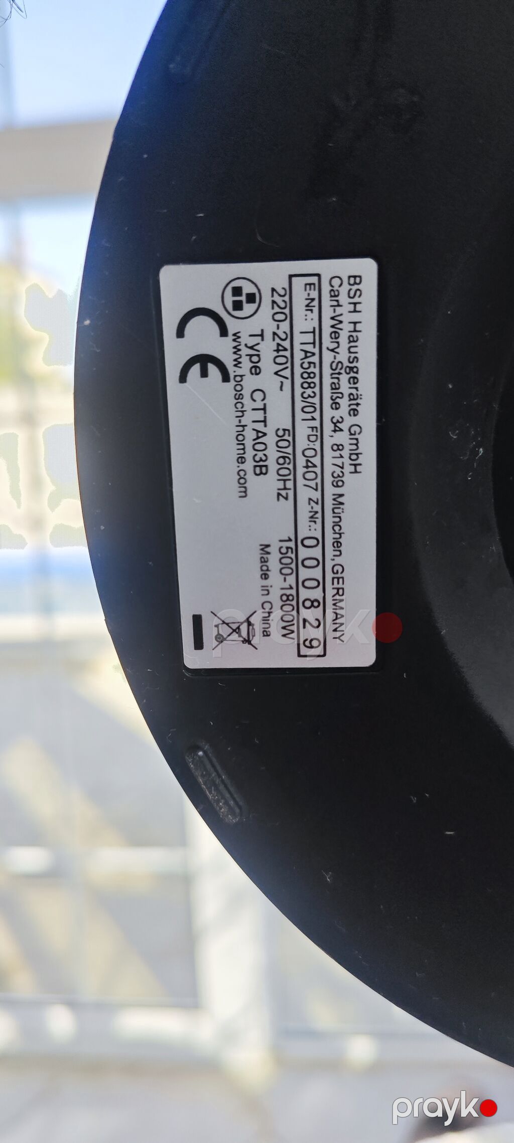 Bosch TTA5883 elektrik çaydan-samovar - 2 parçalı dizayn: aşağıda su — Elektrik çaydanları və termoslar, Digah (6)
