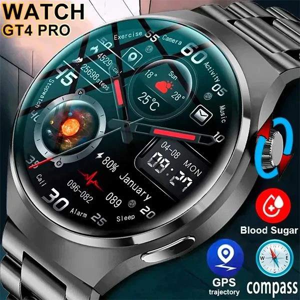 Smart Watch GT4 Pro ağıllı saat (dəmir qolbaqlı) — Elektronika, Bakı (2)
