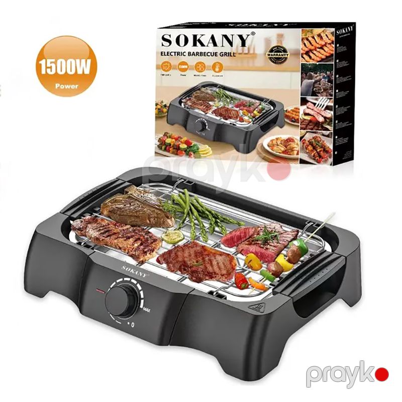 Sokany Elektrikli Qızardıcı 5 Səviyyəli Temperatur tənzimləmə Çıxarılan Davamlı Paslanmayan Polad Elektrikli Xrom Qril Manqal — Soba və qrillər, Bakı (4)