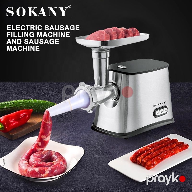 Sokany SK-06032 Paslanmayan Polad Elektrikli Ətçəkən 3000W güclü ət çəkən maşını — Digər mətbəx texnikası, Bakı (4)