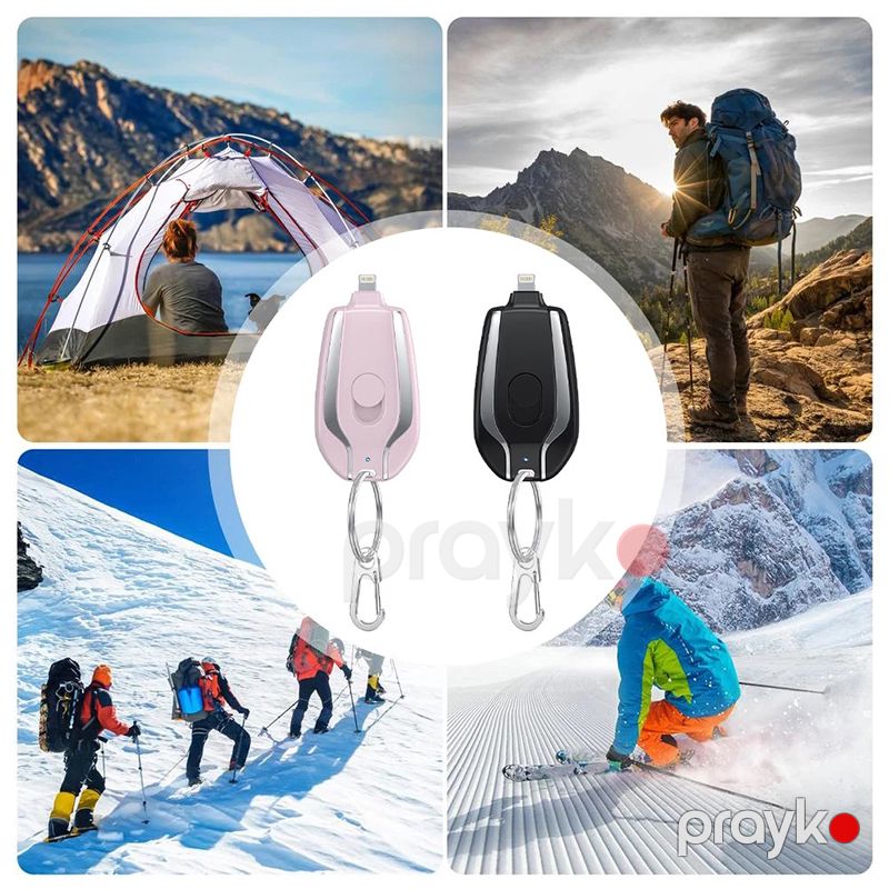 Sürətli Telefon Doldurma Cihazı IPhone Və Type-c Üçün Portativ LED Anahtarlık 1500mAh Usb-c Batareya Mobil Telefon Doldurma Cihazı — İdman, hobi, istirahət, Bakı (6)