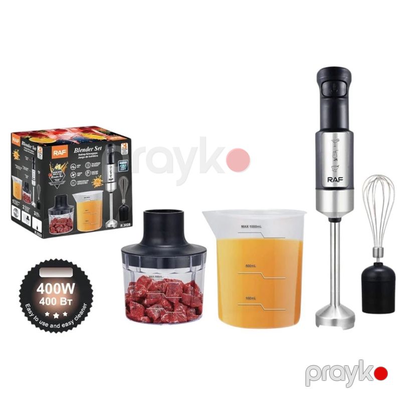 RAF R.3028 - Əl Blenderi, 400W Güc, 4 Paslanmayan Polad Bıçaq, 2 Sürət — Blenderlər, xırdalayanlar və mikserlər, Bakı (4)
