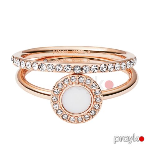 Üzük qadınlar üçün Fossil JF02666791505, Swarovski kristalları/sədəf, qızılı — Bakı